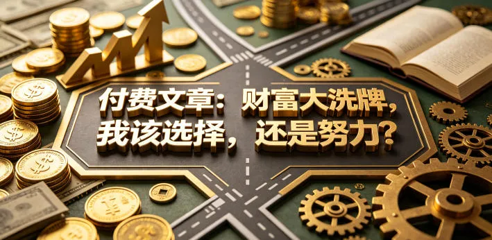 付费文章：财富大洗牌，我该选择，还是努力？-豌豆轻创