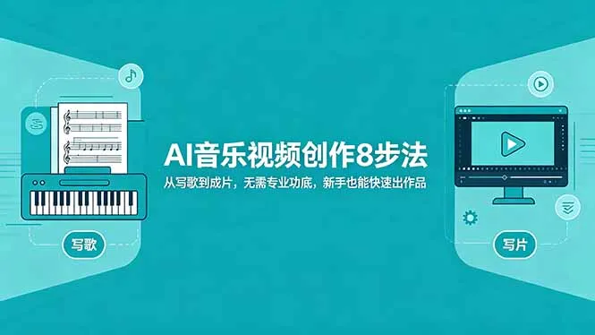 AI音乐视频创作8步法：从写歌到成片，无需专业功底，新手也能快速出作品-豌豆轻创