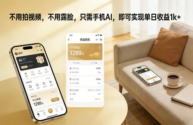 不用拍视频,不用露脸,只需手机AI,即可实现单日收益1k+【揭秘】-轻创