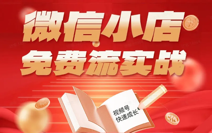 微信小店免费流实战，有货源无货源双模式，从开店到爆单全实操课，小白也能月入1W+-豌豆轻创