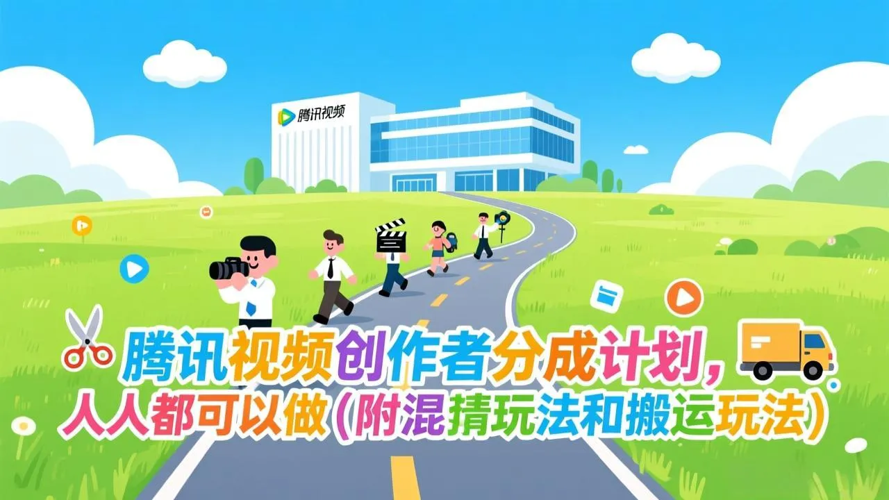 腾讯视频创作者分成计划，人人都可以做(附混剪玩法和搬运玩法-轻创