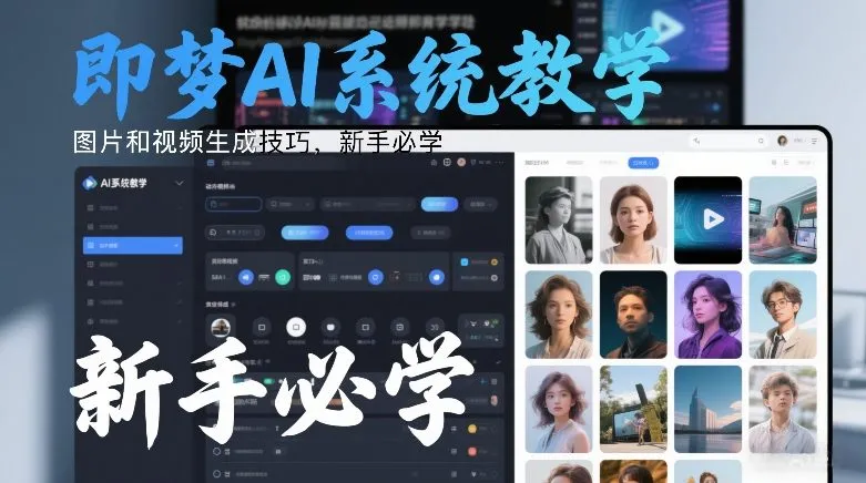 即梦AI系统教学,图片和视频生成技巧,新手必学-轻创