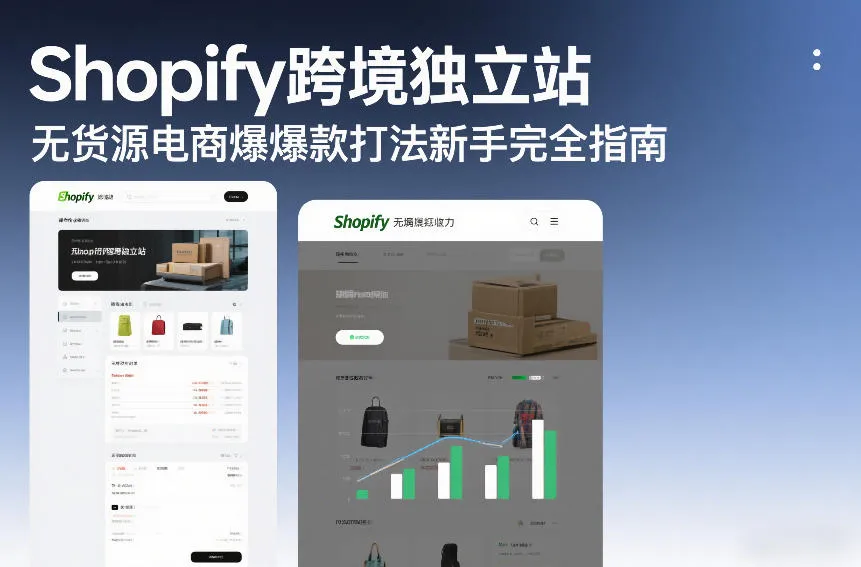 Shopify跨境独立站无货源电商爆款打法新手完全指南-轻创