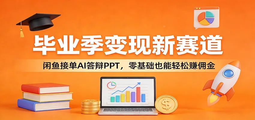 毕业季变现新赛道：闲鱼接单AI答辩PPT，零基础也能轻松赚佣金-豌豆轻创