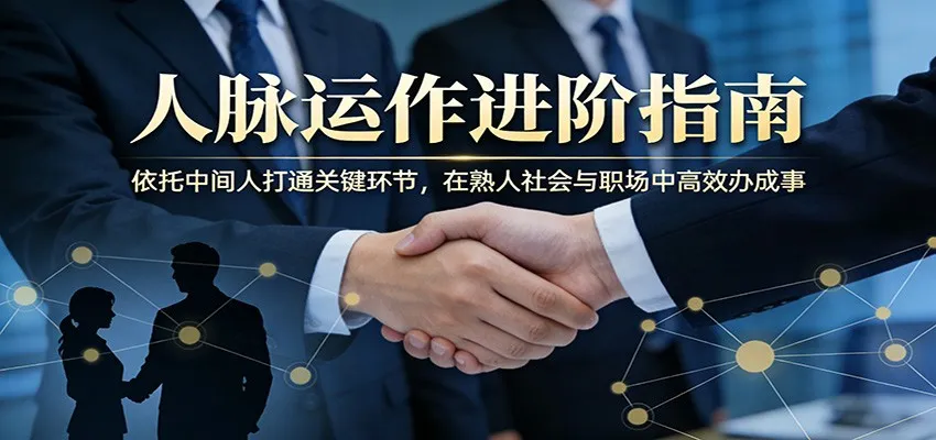 付费文章：人脉运作进阶指南，依托中间人打通关键环节，在熟人社会与职场中高效办成事-豌豆轻创