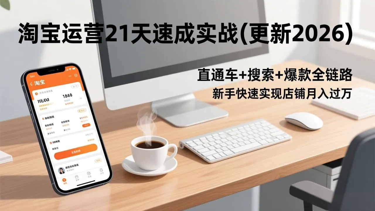 淘宝运营21天速成实战(更新2026-轻创