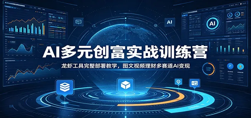 AI多元创富实战训练营：龙虾工具完整部署教学，图文视频理财多赛道AI变现-豌豆轻创