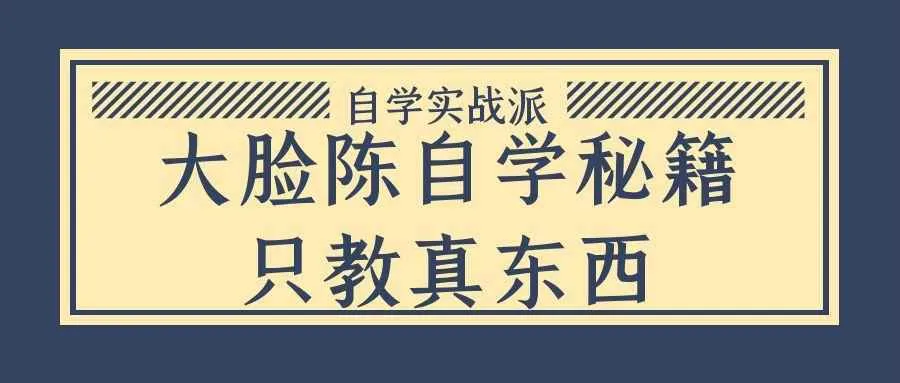 大脸陈自学秘籍只教真东西-轻创