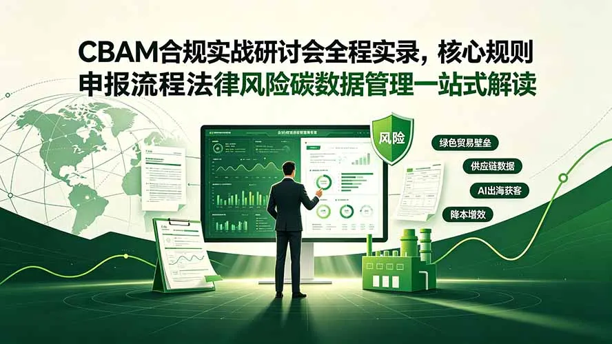 CBAM合规实战研讨会全程实录，核心规则申报流程法律风险碳数据管理一站式解读-豌豆轻创