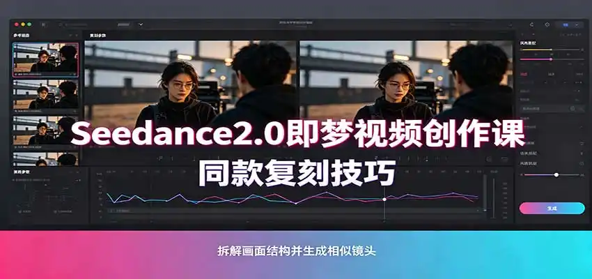 Seedance2.0即梦视频创作课：剧本式视频制作，同款复刻技巧，多行业案例落地教学-豌豆轻创