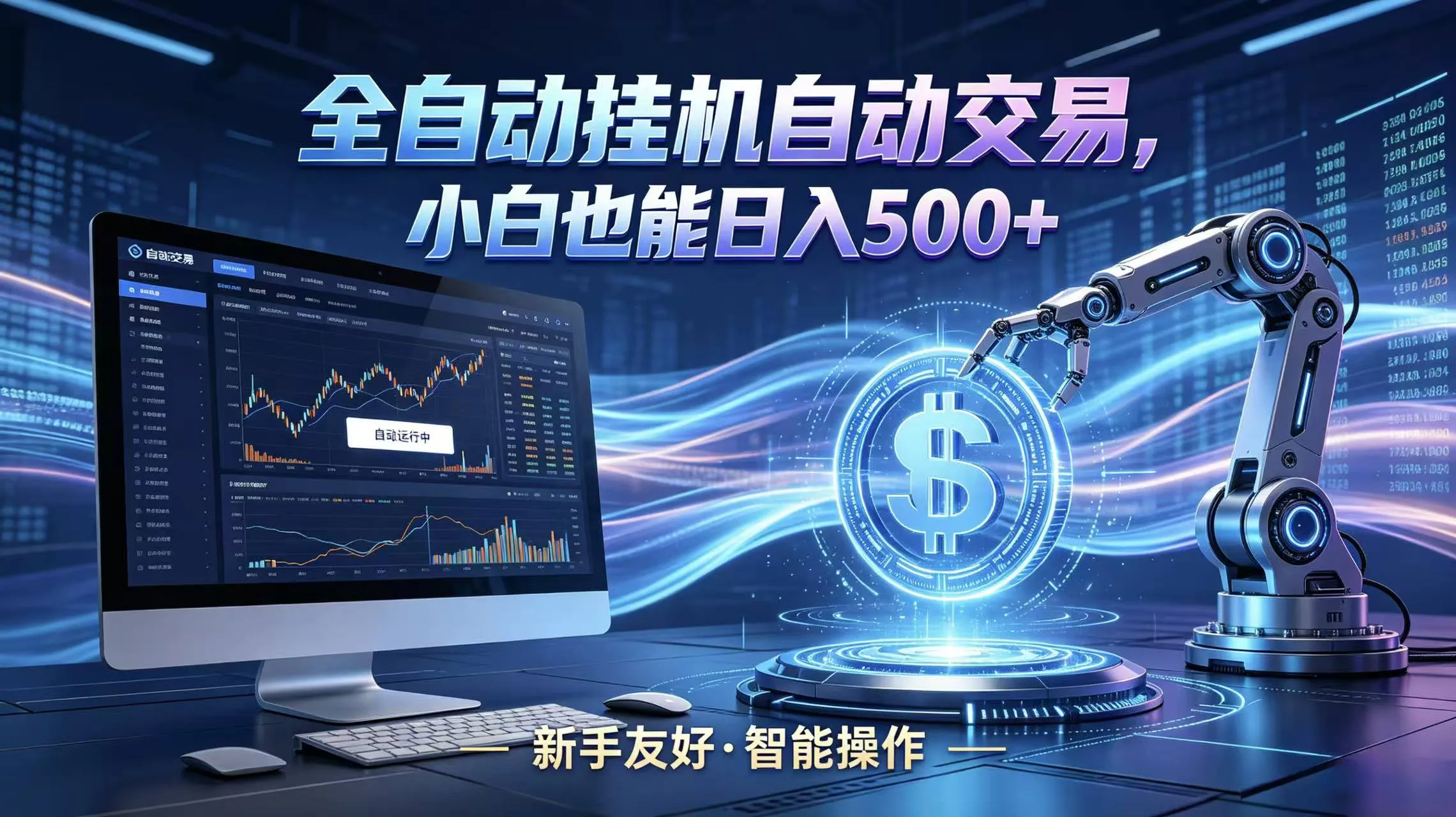 全新智能化交易助手，傻瓜式操作，小白也能快速上手，轻松实现日入500+-豌豆轻创