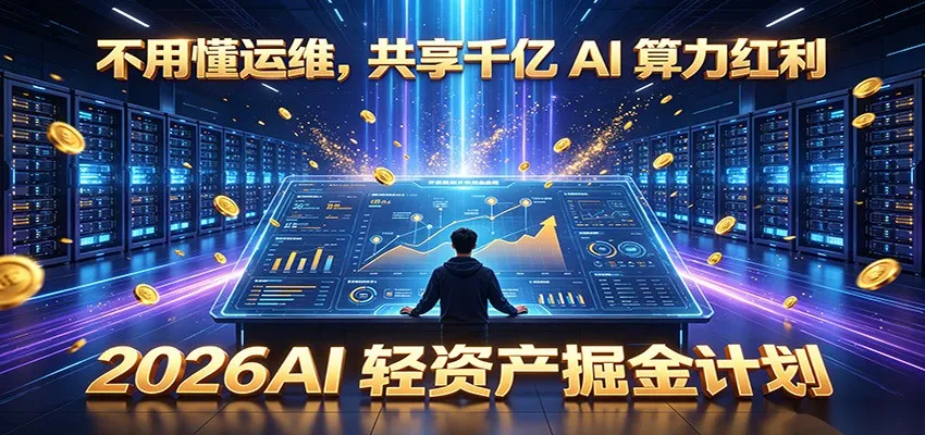 不用懂运维,共享千亿 AI 算力红利,2026AI 轻资产掘金计划-豌豆轻创