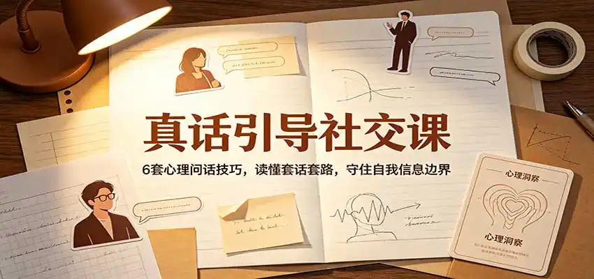 真话引导社交课：6套心理问话技巧，读懂套话套路，守住自我信息边界-豌豆轻创