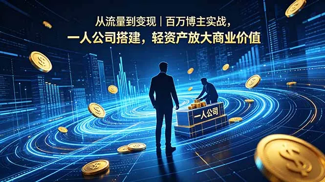 从流量到变现｜百万博主实战，一人公司搭建，轻资产放大商业价值-豌豆轻创