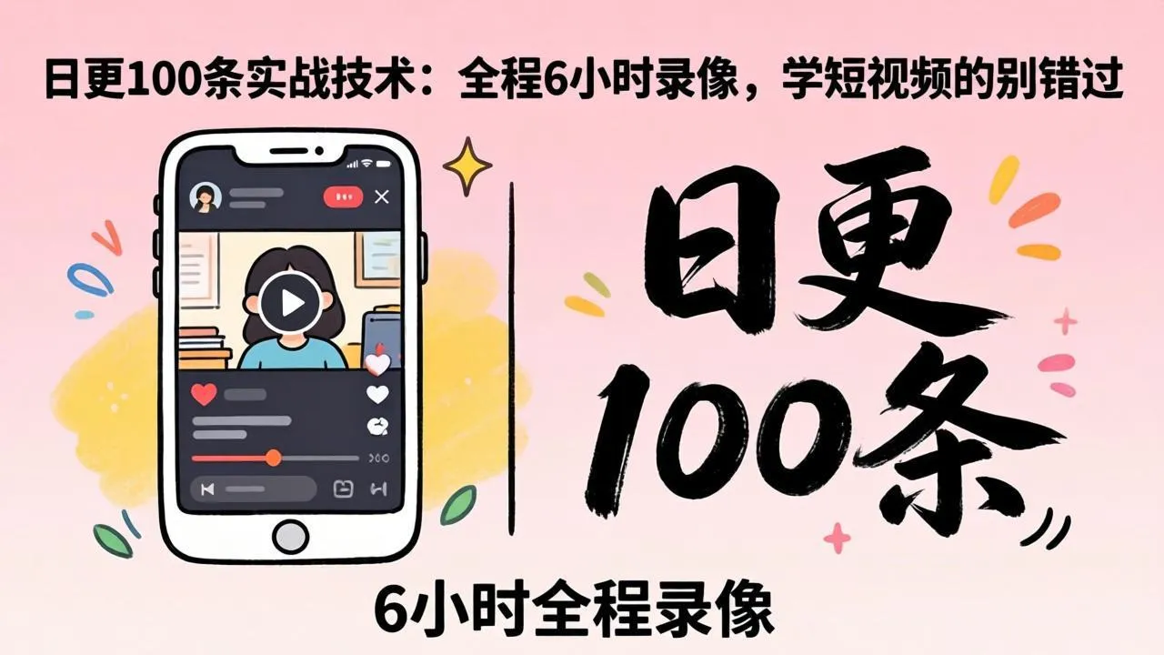 某工作坊东莞2026年4月12线下课：日更100条实战：全程6小时录像，学短视频的别错过-豌豆轻创