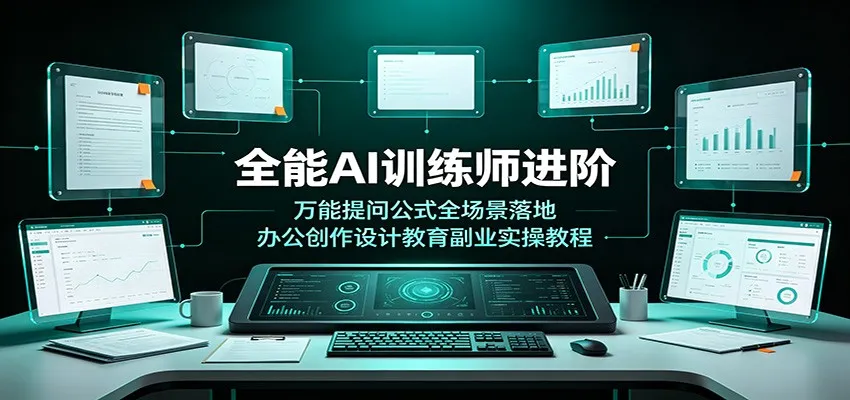 全能AI训练师进阶：万能提问公式全场景落地，办公创作设计教育副业实操教程-豌豆轻创