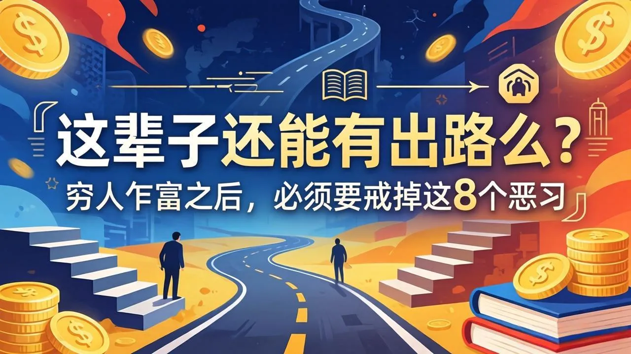 关于人生两篇付费文章【这辈子还能有出路么？】【穷人乍富之后，必须要戒掉这8个恶习】-豌豆轻创