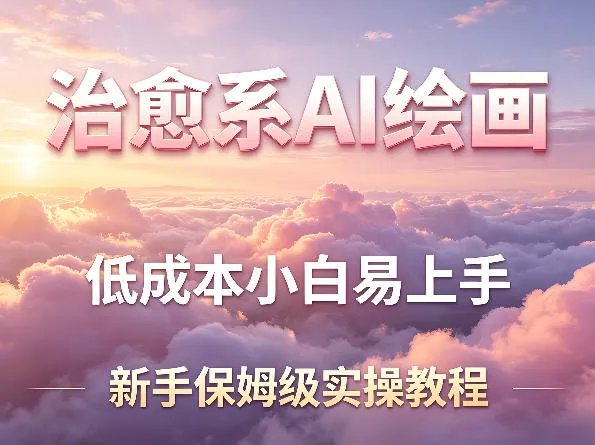 治愈系AI绘画提示词项目，低成本小白易上手，每天10分钟，新手保姆级实操教程-豌豆轻创