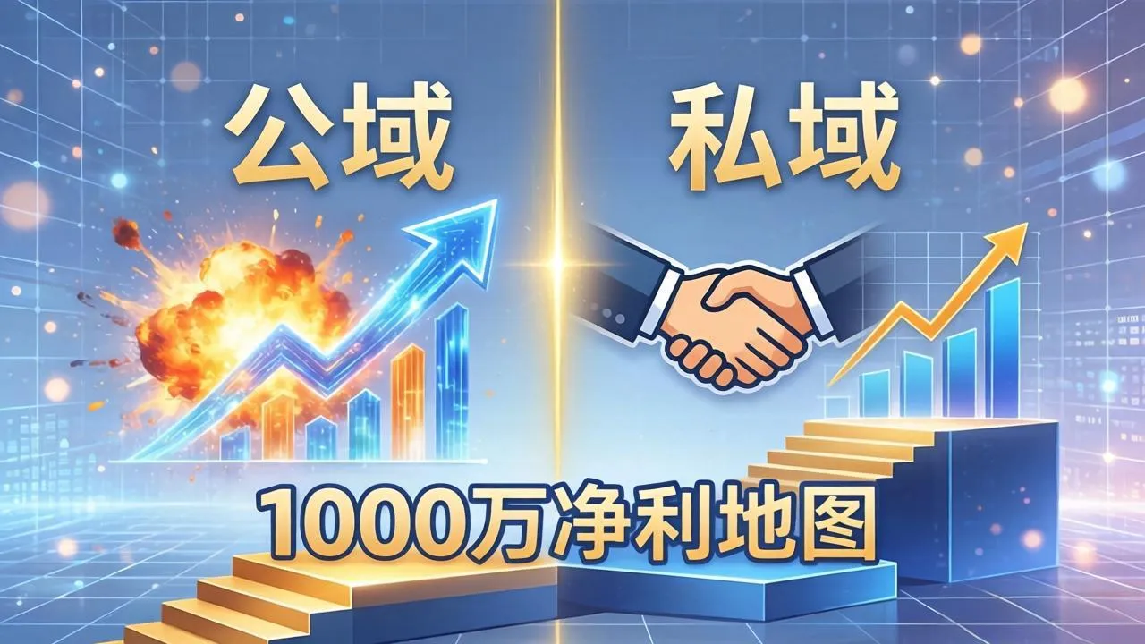 公域玩命出爆款，私域悄悄做成交：这套AI内训课，2026给你打通1000万净利的地图-豌豆轻创