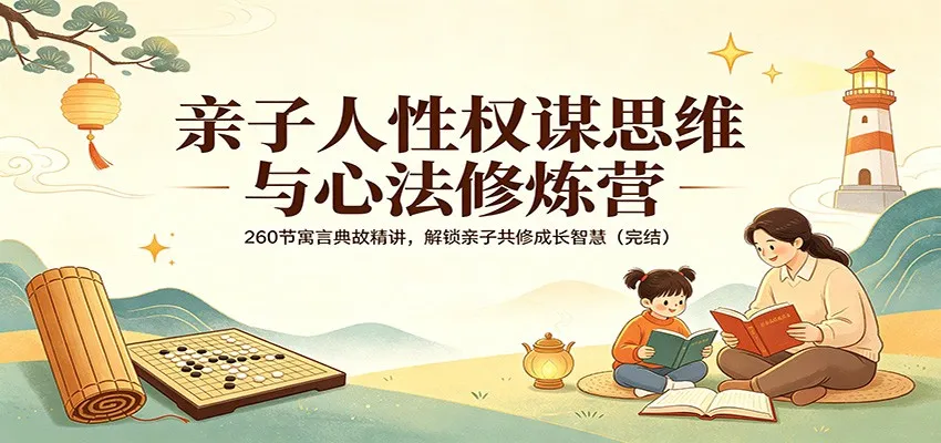 亲子人性权谋思维与心法修炼营：260节寓言典故精讲，解锁亲子共修成长智慧(完结)-豌豆轻创