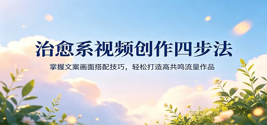 治愈系视频创作四步法：掌握文案画面搭配技巧，轻松打造高共鸣流量作品-豌豆轻创