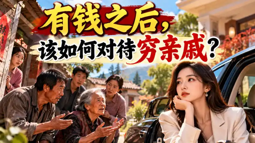 某公众号付费文章：有钱之后，该如何对待穷亲戚？-豌豆轻创