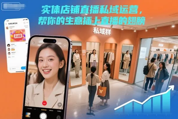 实体店铺直播私域运营，帮你的生意插上直播的翅膀-轻创