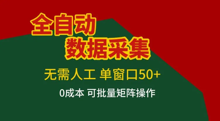 全自动数据采集,无需人工,单窗口50+,0成本可批量矩阵操作【揭秘】-轻创