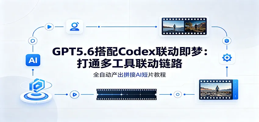 GPT5.6搭配Codex联动即梦:打通多工具联动链路,全自动产出拼接AI短片教程-豌豆轻创