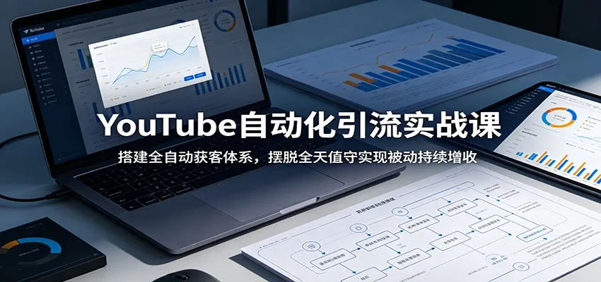 YouTube自动化引流实战课：搭建全自动获客体系，摆脱全天值守实现被动持续增收-豌豆轻创