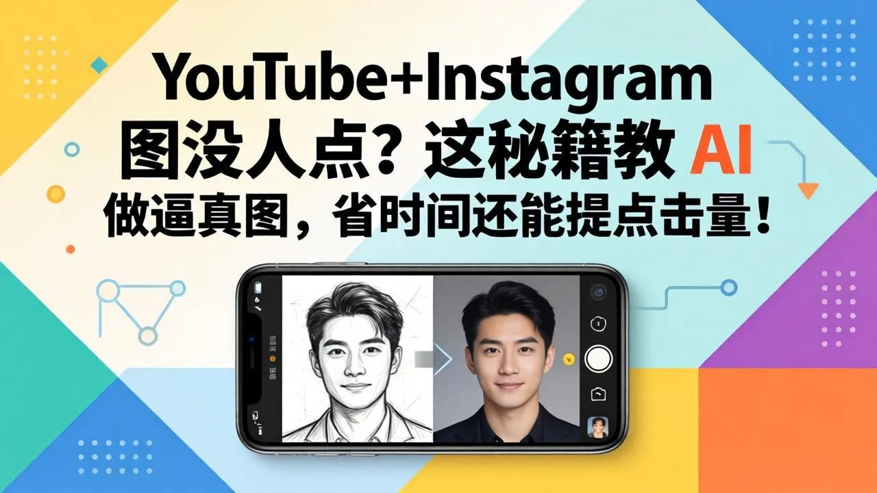 YouTube+Instagram图没人点?这秘籍教 AI 做逼真图,省时间还能提点击量-豌豆轻创