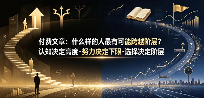 付费文章：什么样的人最有可能跨越阶层？认知决定高度·努力决定下限·选择决定阶层-豌豆轻创