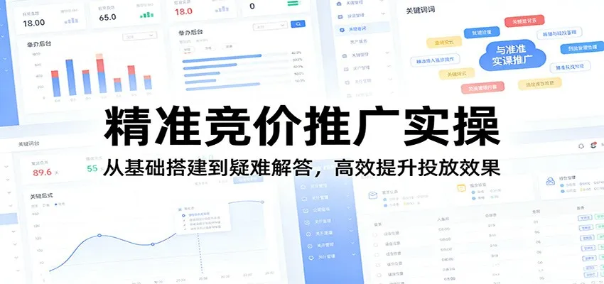 精准竞价推广实操：从基础搭建到疑难解答，高效提升投放效果-豌豆轻创