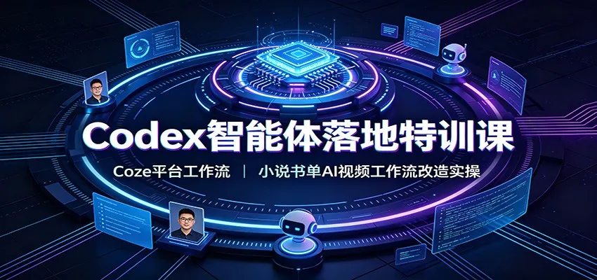 Codex智能体落地特训课：Coze平台工作流，小说书单AI视频工作流改造实操-豌豆轻创