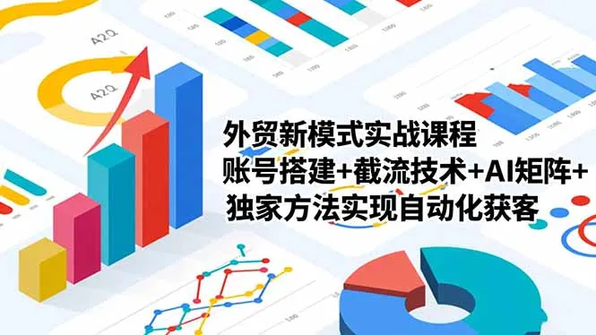 外贸新模式实战课程-更新2月，账号搭建+截流技术+AI矩阵+独家方法实现自动化获客-轻创