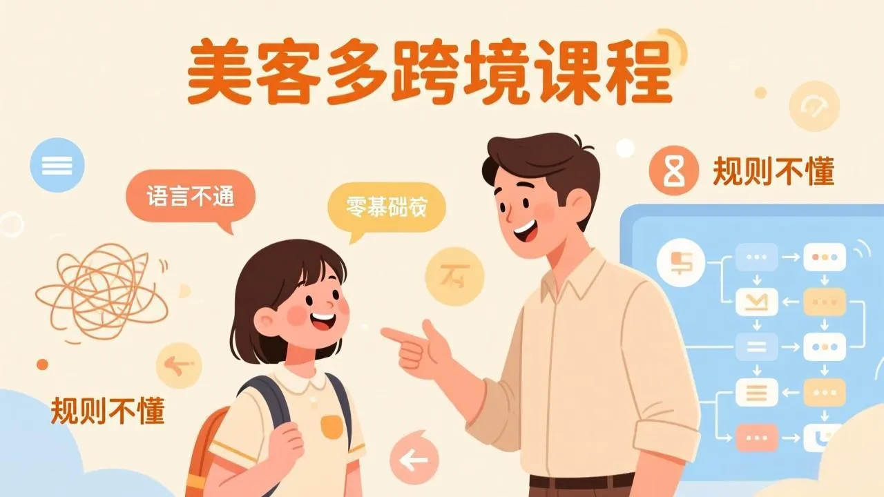 怕语言不通、怕不懂规则？零基础小白也能做的美客多跨境课，手把手带你美客多开店稳赚-豌豆轻创