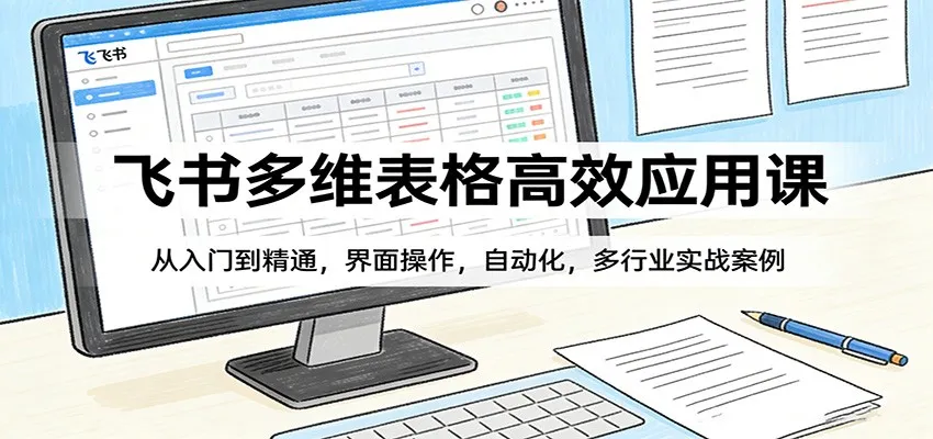 飞书多维表格高效应用课：从入门到精通，界面操作，自动化，多行业实战案例-豌豆轻创