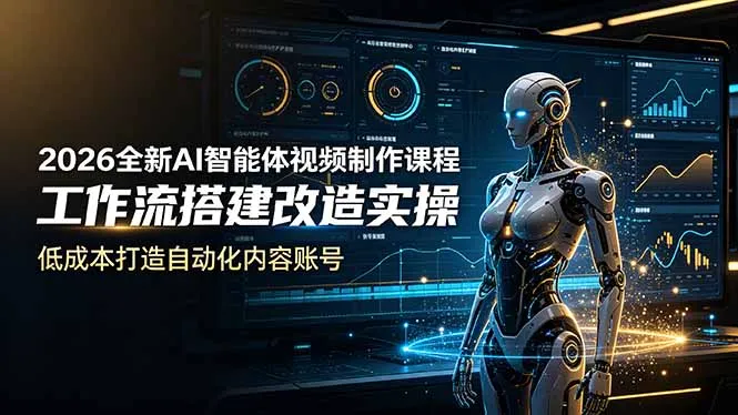 2026全新AI Codex智能体视频制作课程,工作流搭建改造实操,低成本打造自动化内容账号-豌豆轻创