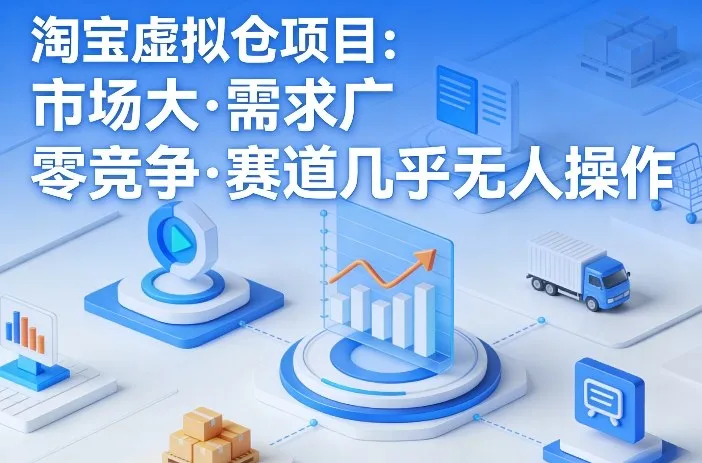 淘宝虚拟仓项目，市场大，需求广，零竞争，赛道几乎没人操作(更新0410)-豌豆轻创