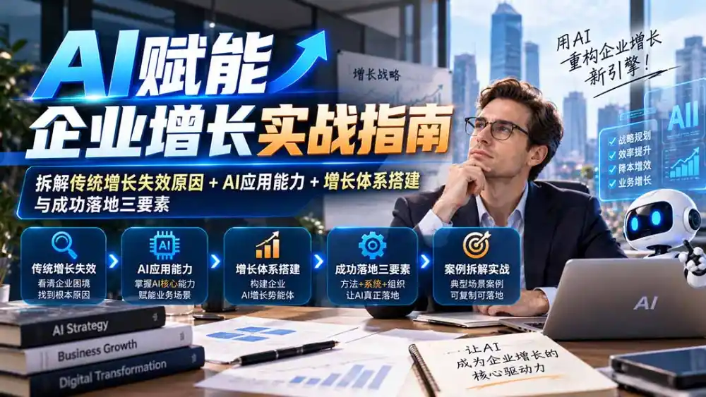【无水印】AI赋能企业增长实战指南：拆解传统增长失效原因+AI应用能力+增长体系搭建与成功落地三要素-豌豆轻创