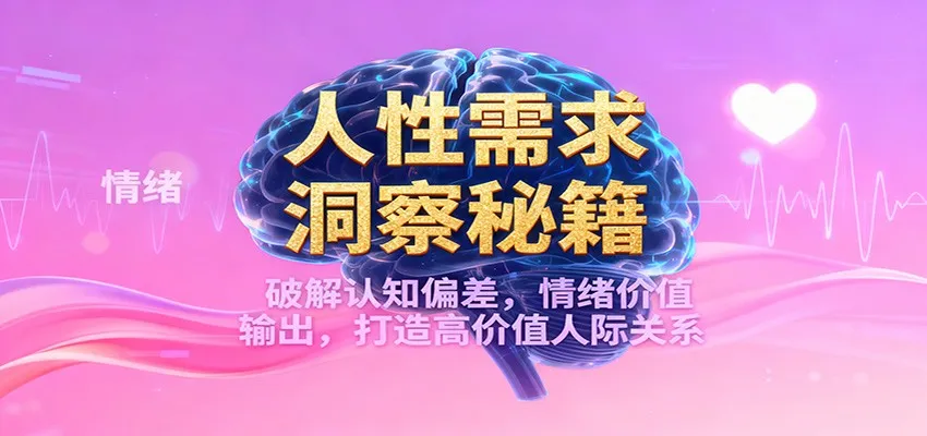 人性需求洞察秘籍，破解认知偏差，情绪价值输出，打造高价值人际关系-轻创