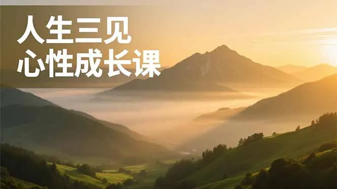 人生三见心性成长课，见天地众生自己，搞透人性安顿身心，活出清晰自我，内在富足无价-轻创