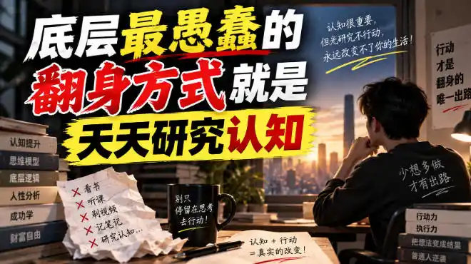 付费文章：底层最愚蠢的翻身方式就是天天研究认知-豌豆轻创