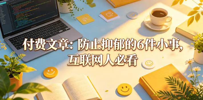 付费文章：防止抑郁的6件小事，互联网人必看！-豌豆轻创