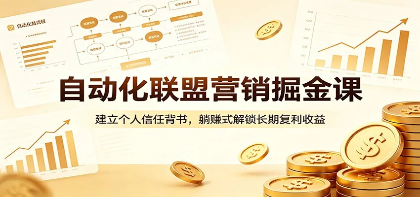 自动化联盟营销掘金课：建立个人信任背书，躺赚式解锁长期复利收益-豌豆轻创