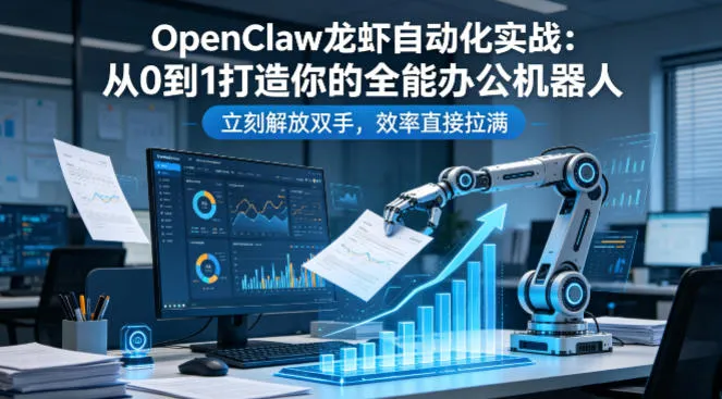 OpenClaw龙虾自动化实战：从0到1打造你的全能办公机器人，立刻解放双手，效率直接拉满-豌豆轻创