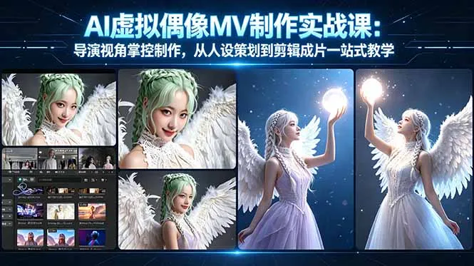 AI虚拟偶像MV制作实战教学：导演视角掌控制作，从人设策划到剪辑成片一站式教学-豌豆轻创