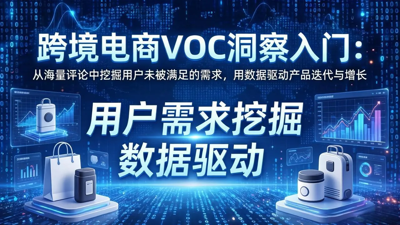 跨境电商VOC洞察入门:从海量评论中挖掘用户未被满足的需求,用数据驱动产品迭代与增长-豌豆轻创