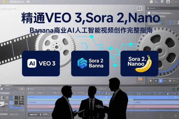 精通VEO 3，Sora 2，Nano Banana商业AI人工智能视频创作完整指南-轻创