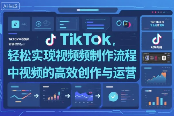 TikTok中视频制做流程，轻松实现Tk中视频的高效创作与运营-轻创